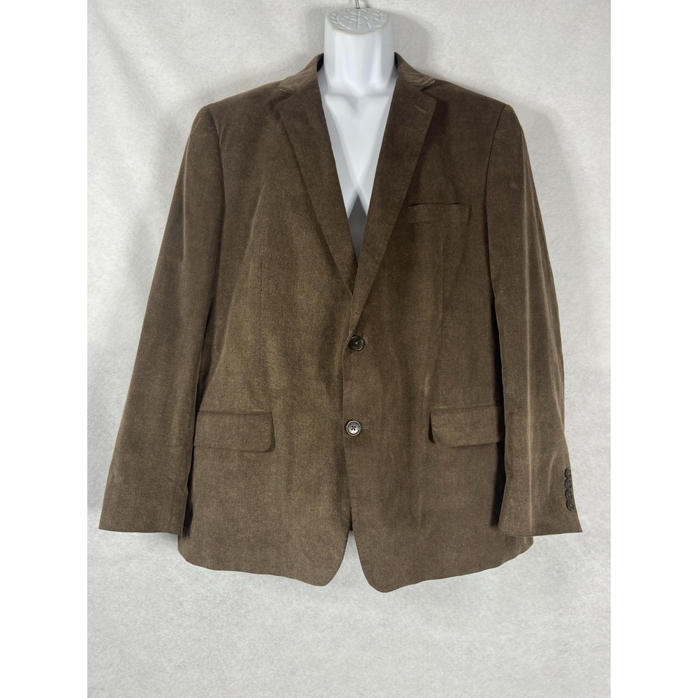 Stafford Jacket Men's 46R Brown Corduroy Sport Coat Slim Fit Cotton Preppy EUC